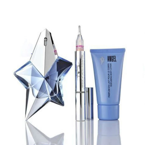 THIERRY MUGLER Angel Set Cadou Edp 25ml,30ml Lotiune de Corp, 2ml Lip gloss, geanta cosmetice