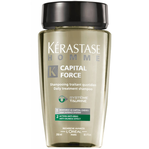 KERASTASE Sampon profesional Homme Capital Force Shampoo AntiOiliness Effect - sampon barbati pentru par gras