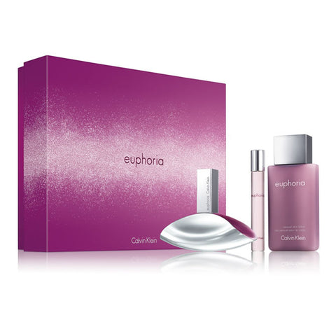 CALVIN KLEIN Euphoria Set Cadou EDP 50ml, Lotiune de Corp 100ml, EDT Roll on 10ml