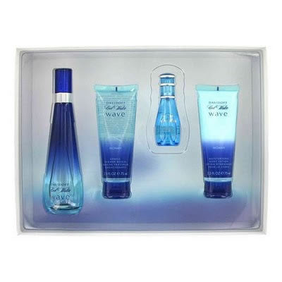 DAVIDOFF Cool Water Wave Woman Set Cadou Edt 100ml, Lotiune de corp 75ml, Gel de dus 75ml, Miniature 15ml