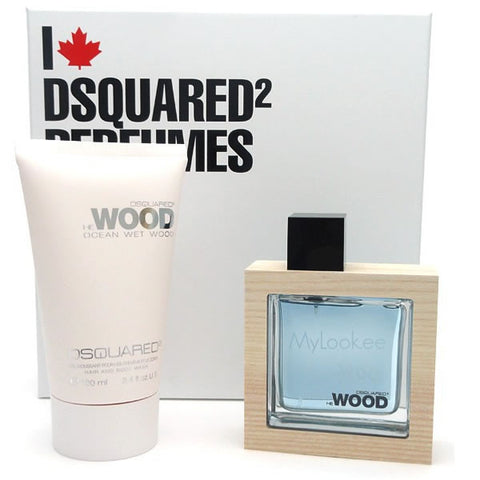 DSQUARED2 He Wood Ocean Wet Wood Set Cadou Edt 50ml + Gel de dus 100ml