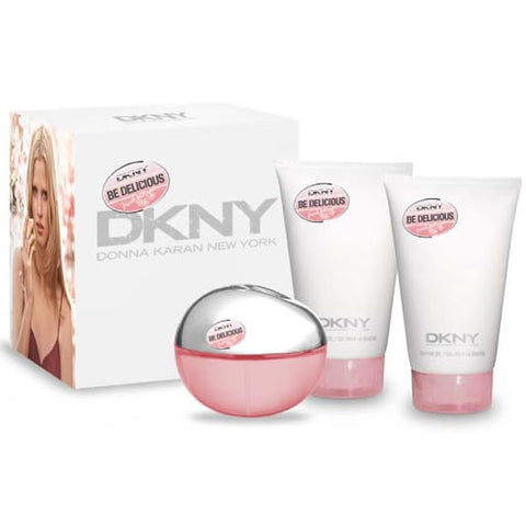 DKNY Be Delicious Fresh Blossom Set Cadou Edp 100ml + 50ml Lotiune de corp + 50ml Gel de dus