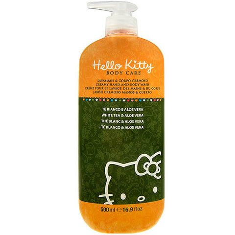 HELLO KITTY Creamy hand and body wash White tea & Aloe vera - crema gel de dus pentru copii