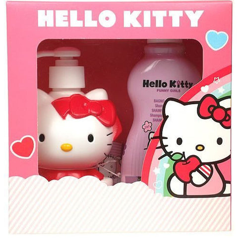HELLO KITTY Funny Girls 3D Strawberry Set Cadou 250ml Funny Girls 3D Sampon + 250ml Sampon 3D Refill
