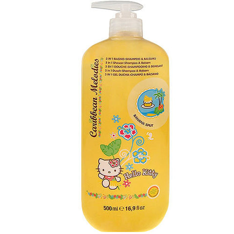 HELLO KITTY Caribbean Melodies Shampoo 3in1 Banana split - sampon pentru copii