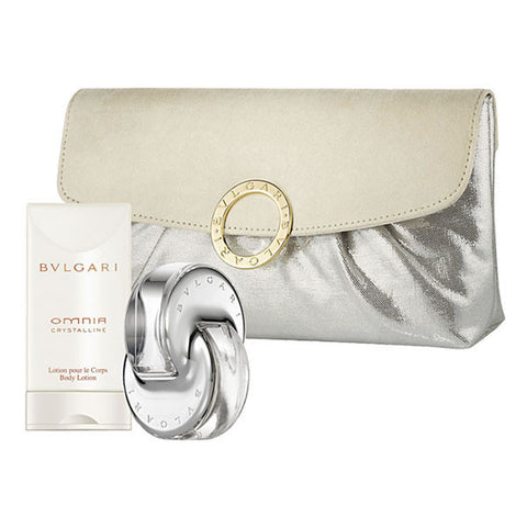 Idei cadouri BVLGARI Omnia Crystalline Set cadou edt 40ml + 75ml Body lotion + Handbag