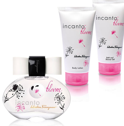 SALVATORE FERRAGAMO Incanto Bloom Set Cadou EDT 50ml, Lotiune de corp 50ml, Gel de dus 50ml