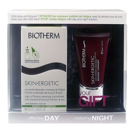 BIOTHERM Skin Ergetic Day Night Set Cadou Skin Ergetic Gel Cream 50ml + Skin Ergetic Night Moisturizer 30ml